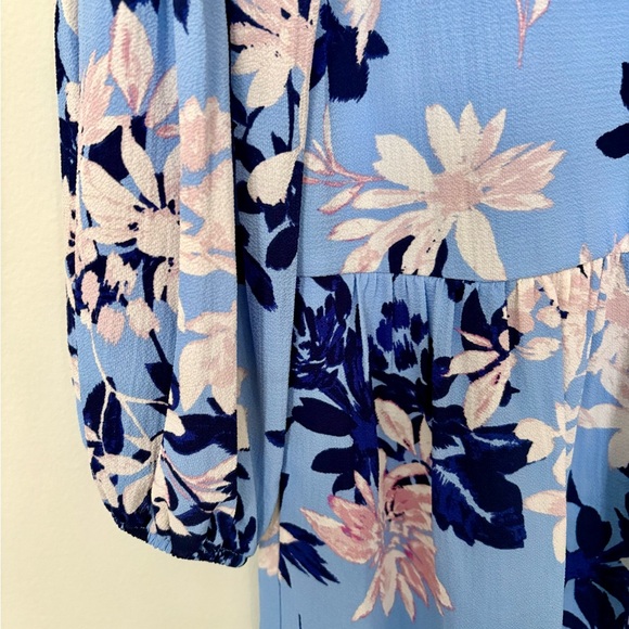 Vince Camuto Blue and Pink Floral Dress - Picture 4 of 5